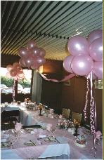 Wedding breakfast with table decorations to match your colour scheme