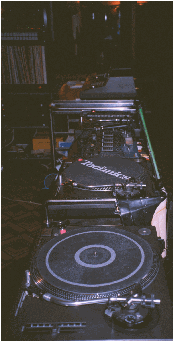 SOME OF OUR DISCO SET UP AND READY TO GO.